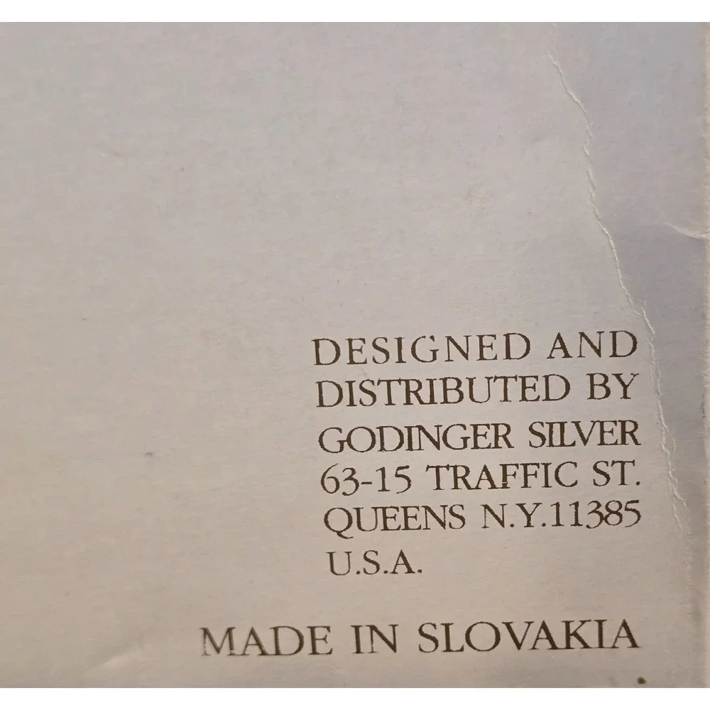 VTG 90s Shannon Godinger 24% Lead Crystal Footed Cake Stand NOS Server W/Box